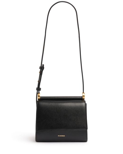 Jil Sander Mini Ghost レザーショルダーバッグ Black