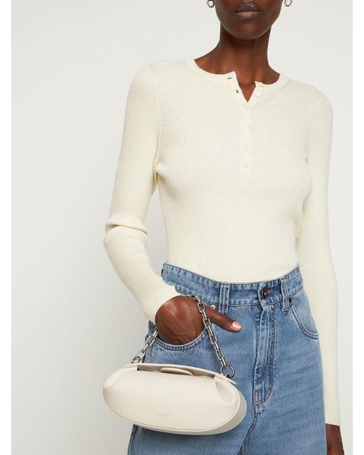 Yuzefi Dinner Roll Leather Shoulder Bag in White Lyst