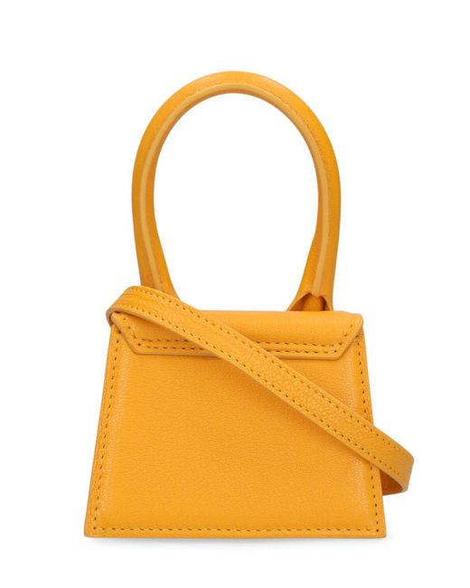 Jacquemus Orange Le Chiquito Leather Top Handle Bag