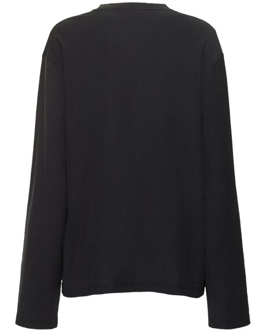 Acne Black T-shirt Aus Baumwolle "edden U 1996"