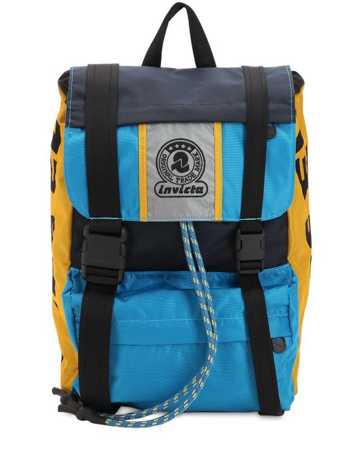 DIESEL Blue Invicta Nylon Canvas Backpack for men