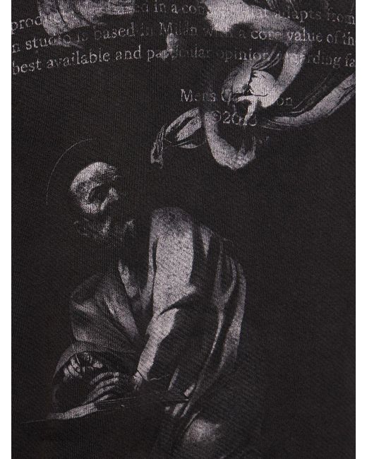 Felpa oversize s. matthew in cotone / cappuccio di Off-White c/o Virgil Abloh in Black da Uomo