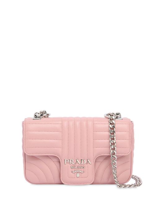 Prada Pink Small Quilted Soft Leather Flap Bag
