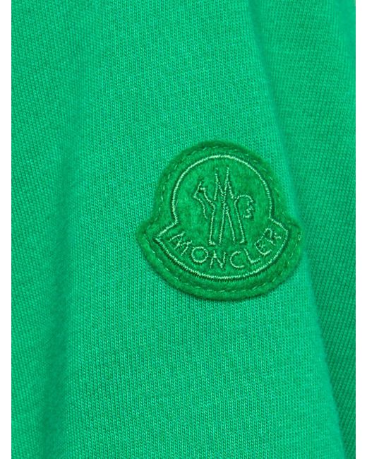 Camiseta de algodón con logo Moncler de hombre de color Green