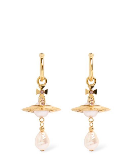 Boucles d'oreilles en fausses perles aleksa Vivienne Westwood en coloris Metallic