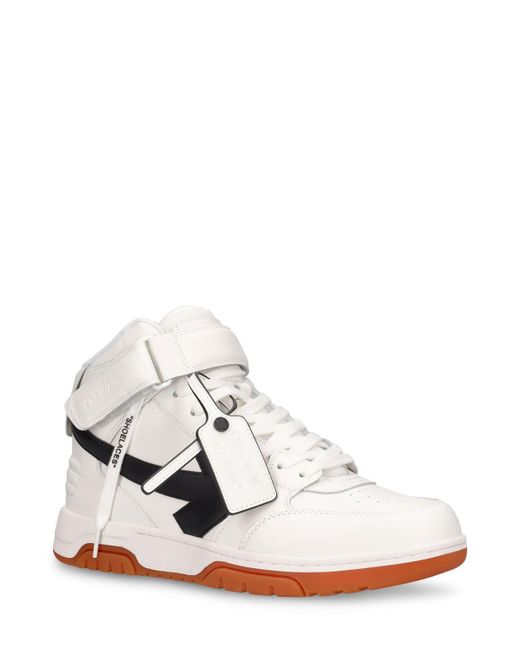 Off-White c/o Virgil Abloh White Out Of Office Mid-top Calf Leather Sneakers for men