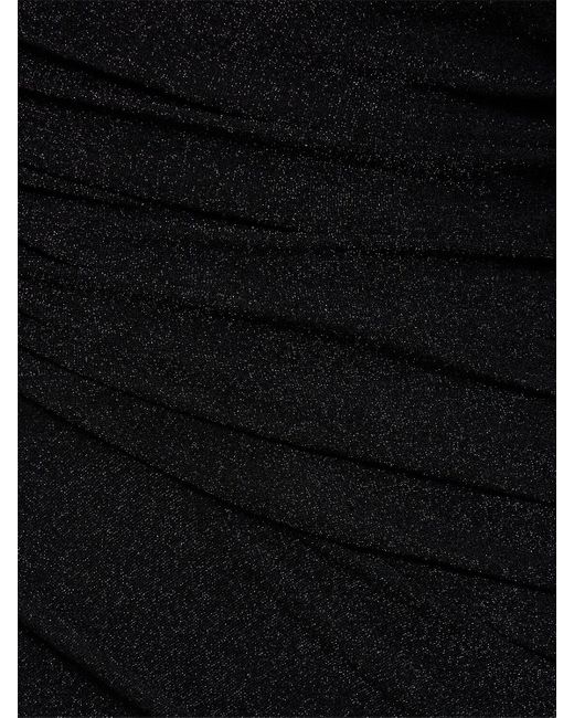 Alexandre Vauthier Black Minikleid Aus Drapiertem Lurexjersey