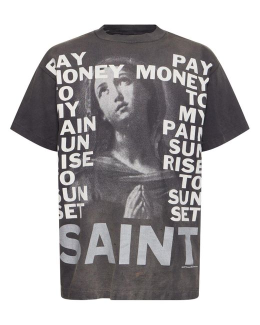 T-shirt pay money x saint mx6 di Saint Michael in Gray da Uomo