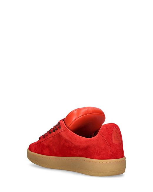 Lanvin Red X Future Hyper Curb Sneakers aus Wildleder