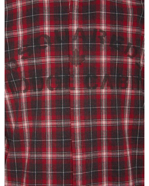 メンズ DSquared² コットンシャツ Red