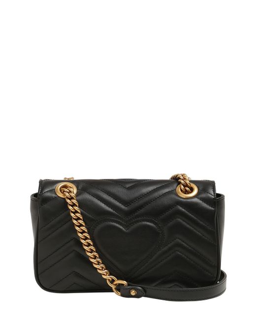 gucci black quilted marmont 2.0 bag