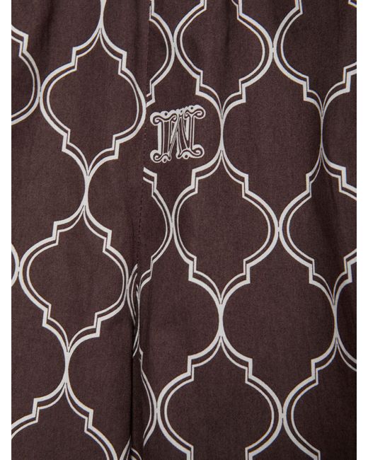 Max Mara Ululato コットンポプリンショートパンツ Brown