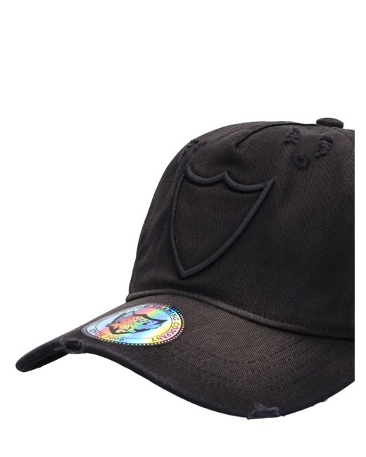 Gorra de baseball de algodón con logo bordado HTC de hombre de color Black