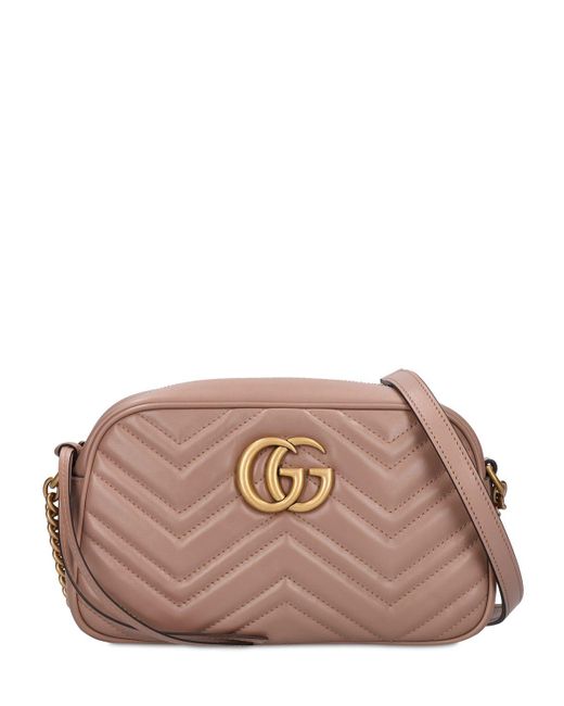 Gucci Gg Marmont レザーバッグ Pink