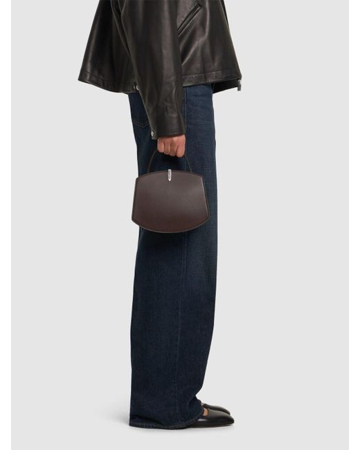 SAVETTE Brown Florence 20 Smooth Leather Bag Unique