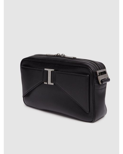 メンズ Dolce & Gabbana レザークロスボディバッグ Black