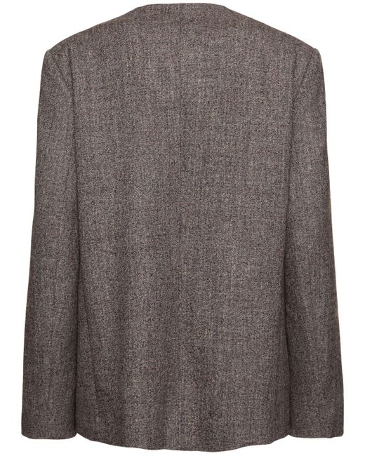 Femme Blazer En Alpaga Mélangé Alpha Anytime Blazé Milano en coloris Brown