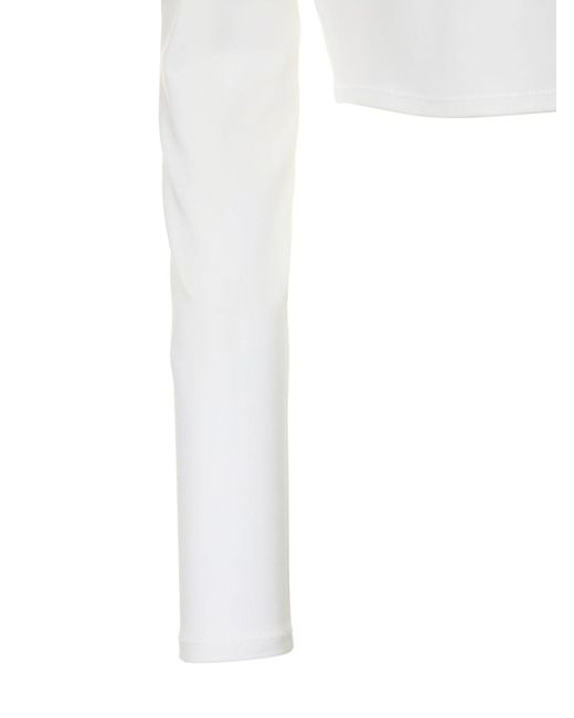 Crop top en tissu technique stretch reset GIRLFRIEND COLLECTIVE en coloris White