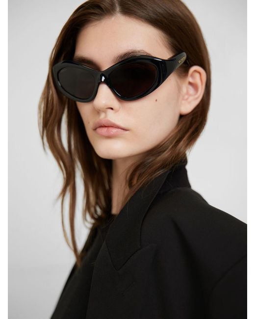 Balenciaga Bb0386s Orbit Cat Injected Sunglasses in Black | Lyst