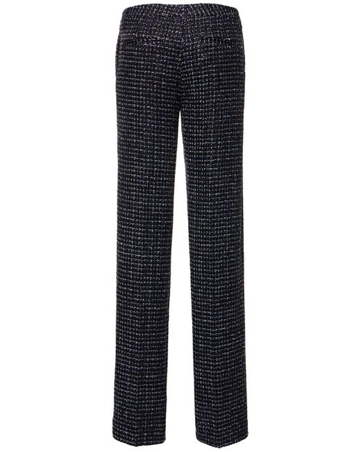 Pantalones de tweed de lentejuelas Alessandra Rich de color Blue