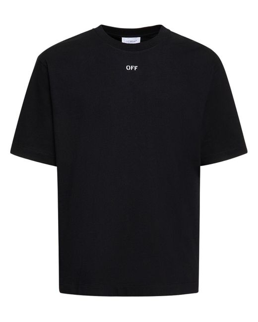 Off-White c/o Virgil Abloh Black Logo-print Cotton-jersey T-shirt for men