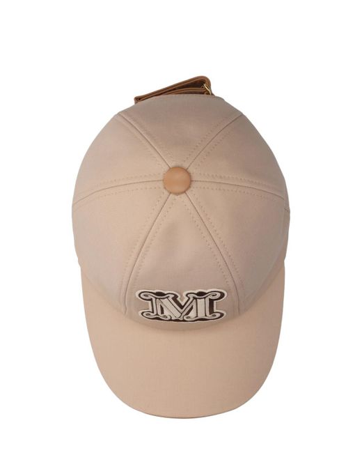 Gorra de baseball con logo Max Mara de color Natural