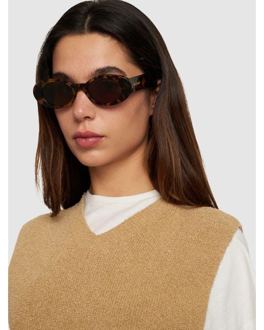 Palm Angels Brown Gilroy Acetate Sunglasses
