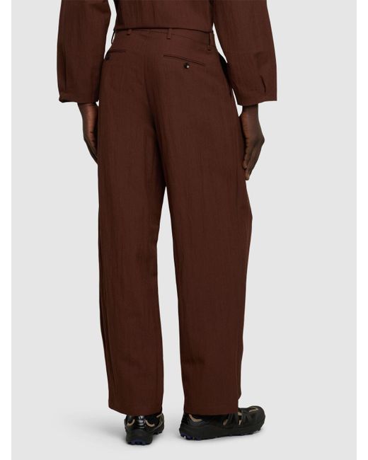 LC23 Herren Nylon Wide Pants in Brown für Herren