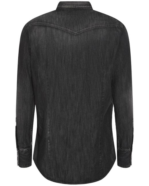 DSquared² Black Classic Cotton Western Shirt for men