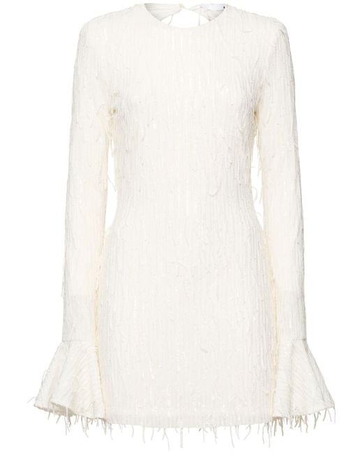 ROTATE BIRGER CHRISTENSEN White Minikleid Aus Mesh "rosita"