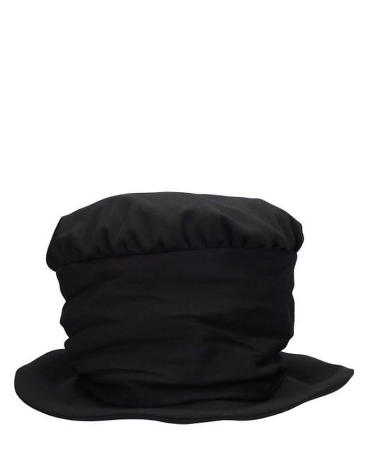 Chapeau en gabardine de laine high crown Yohji Yamamoto pour homme en coloris Black