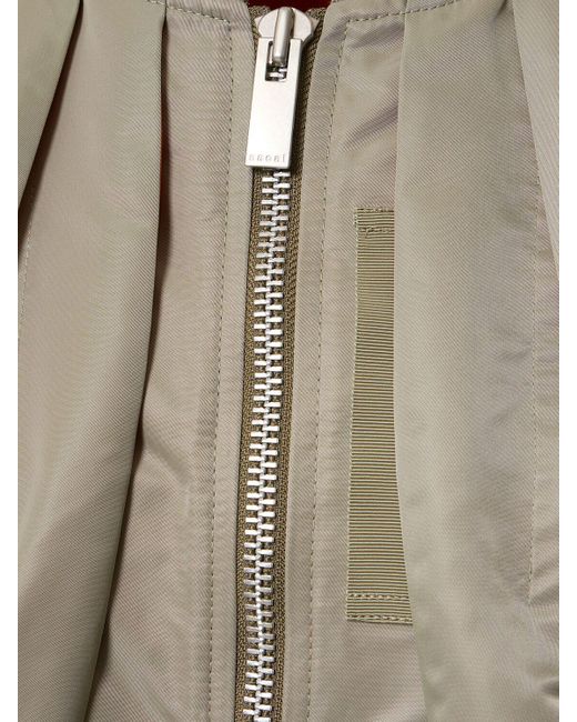 Sacai Natural Sleeveless Nylon Zip-Up Jacket