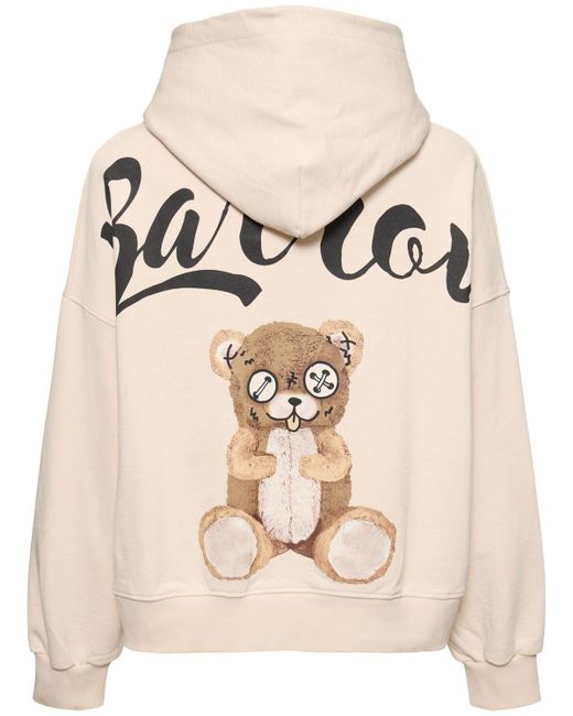 Barrow Natural Printed Cotton Hoodie for men