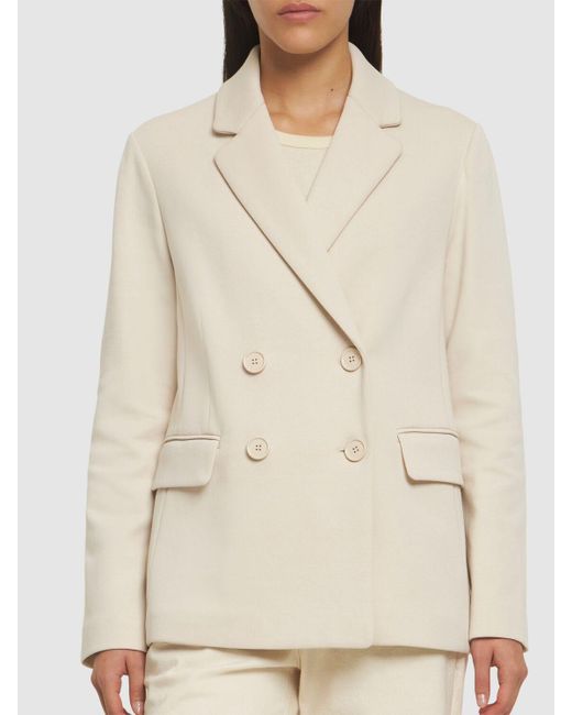 Max Mara Natural Scrigno Jersey Double Breasted Jacket