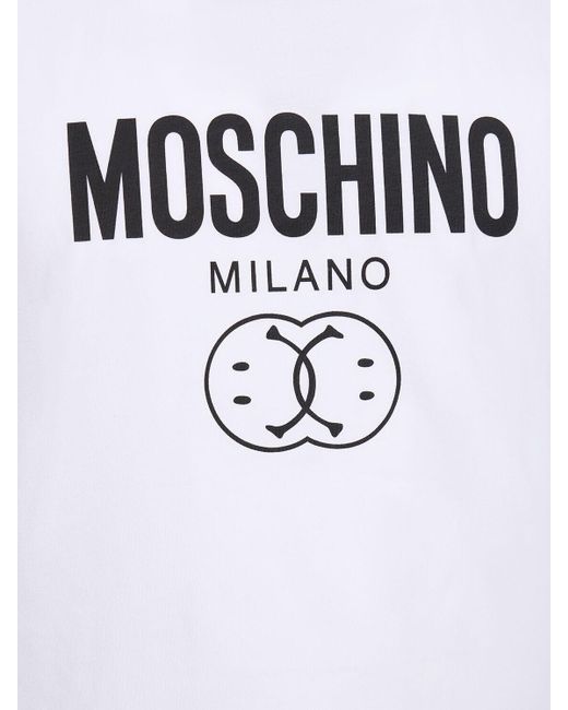 Moschino Black Logo Print Cotton Jersey Tank Top for men