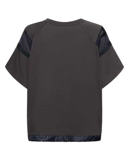 T-shirt en jersey de coton Sacai en coloris Black
