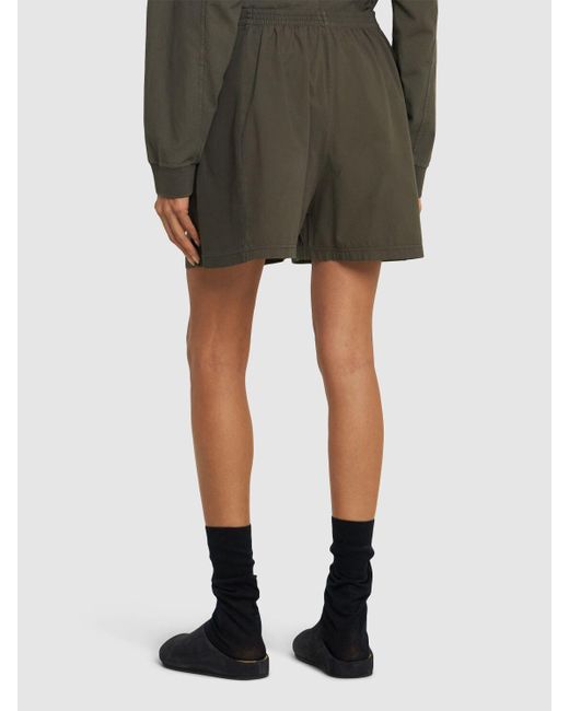 The Row Green Gunty Cotton Jersey Shorts