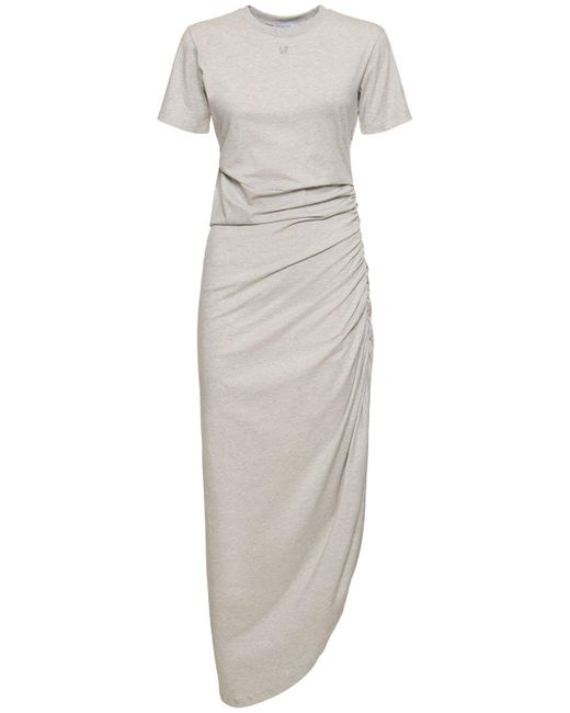 Robe midi en jersey de coton à logo GIUSEPPE DI MORABITO en coloris Gray