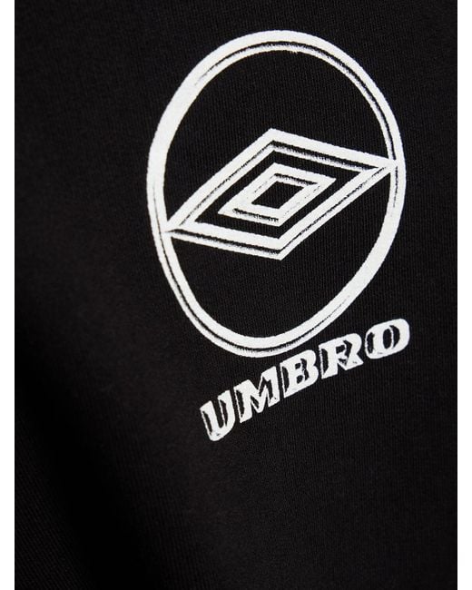 Umbro Black Logo Cotton Crew Sweatshirt for men