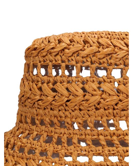 Weekend by Maxmara Brown Adito Crochet Bucket Hat