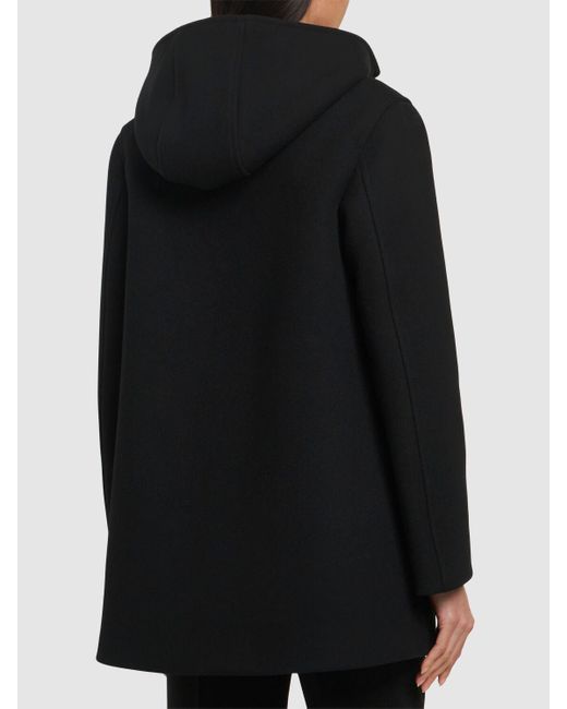 Valentino ウールショートコート Black