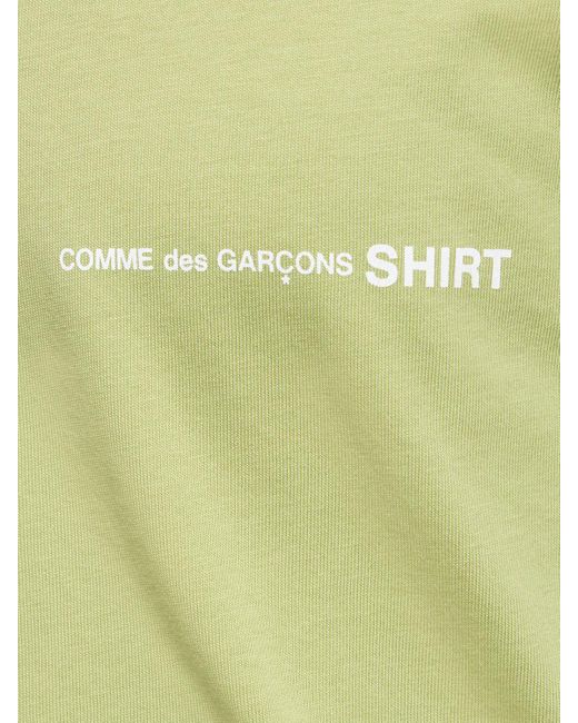 Comme des Garçons Green Logo Cotton T-shirt for men