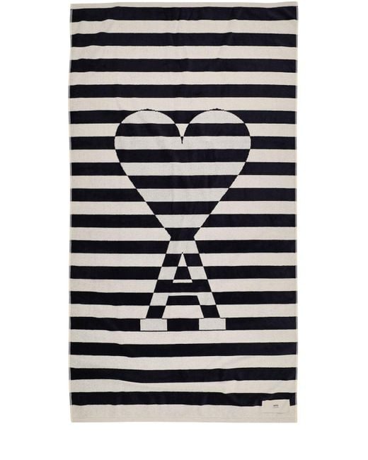 AMI Blue Adc Striped Cotton Beach Towel for men