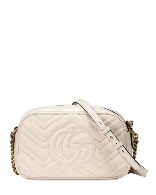 gg small matelassé leather camera bag