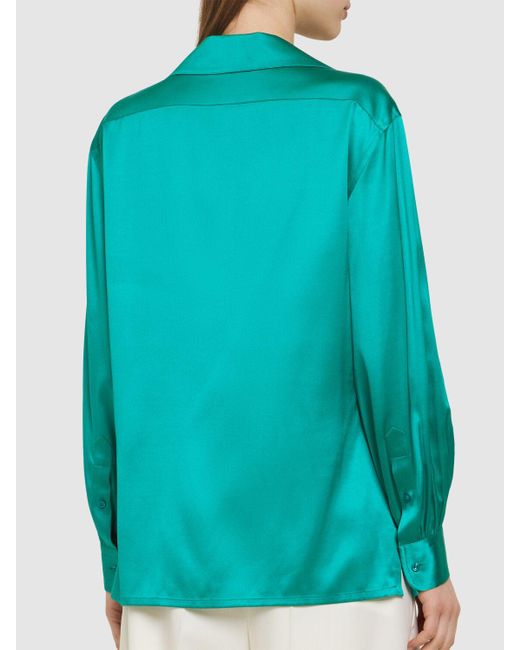 Ralph Lauren Collection Green Roslin Silk Shirt