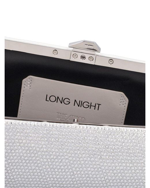 The Attico White Long Night Crystals Clutch