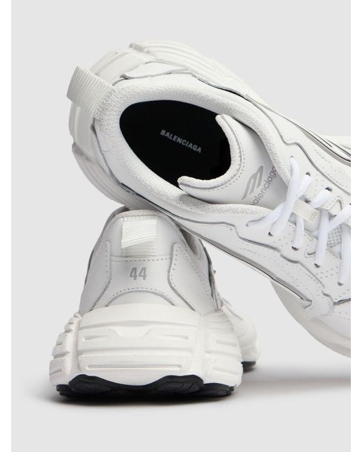 Balenciaga White Monday Leather & Synthetic Sneakers