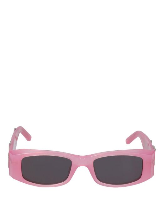 Palm Angels Pink Angel Squared Acetate Sunglasses