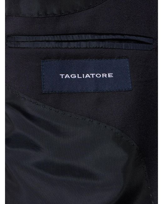 Tagliatore Black Super 110'S Virgin Wool Suit for men
