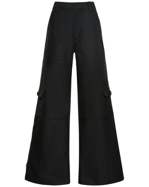 Marc Jacobs Wide Leg Cargo Pants in Black | Lyst
